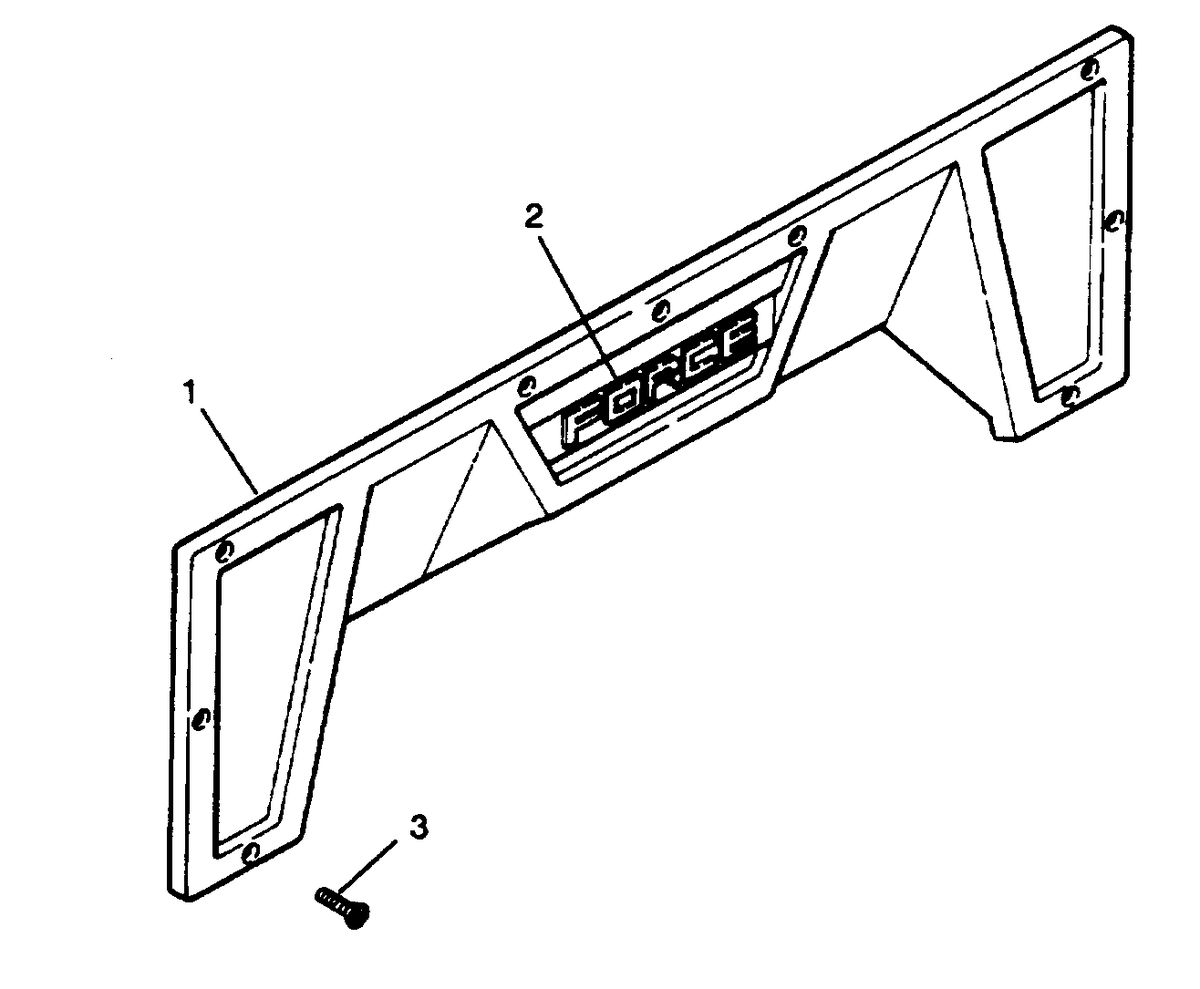 FORCE FORCE 1990 90 H.P. "A" MODEL L-DRIVE TRANSOM SHIELD