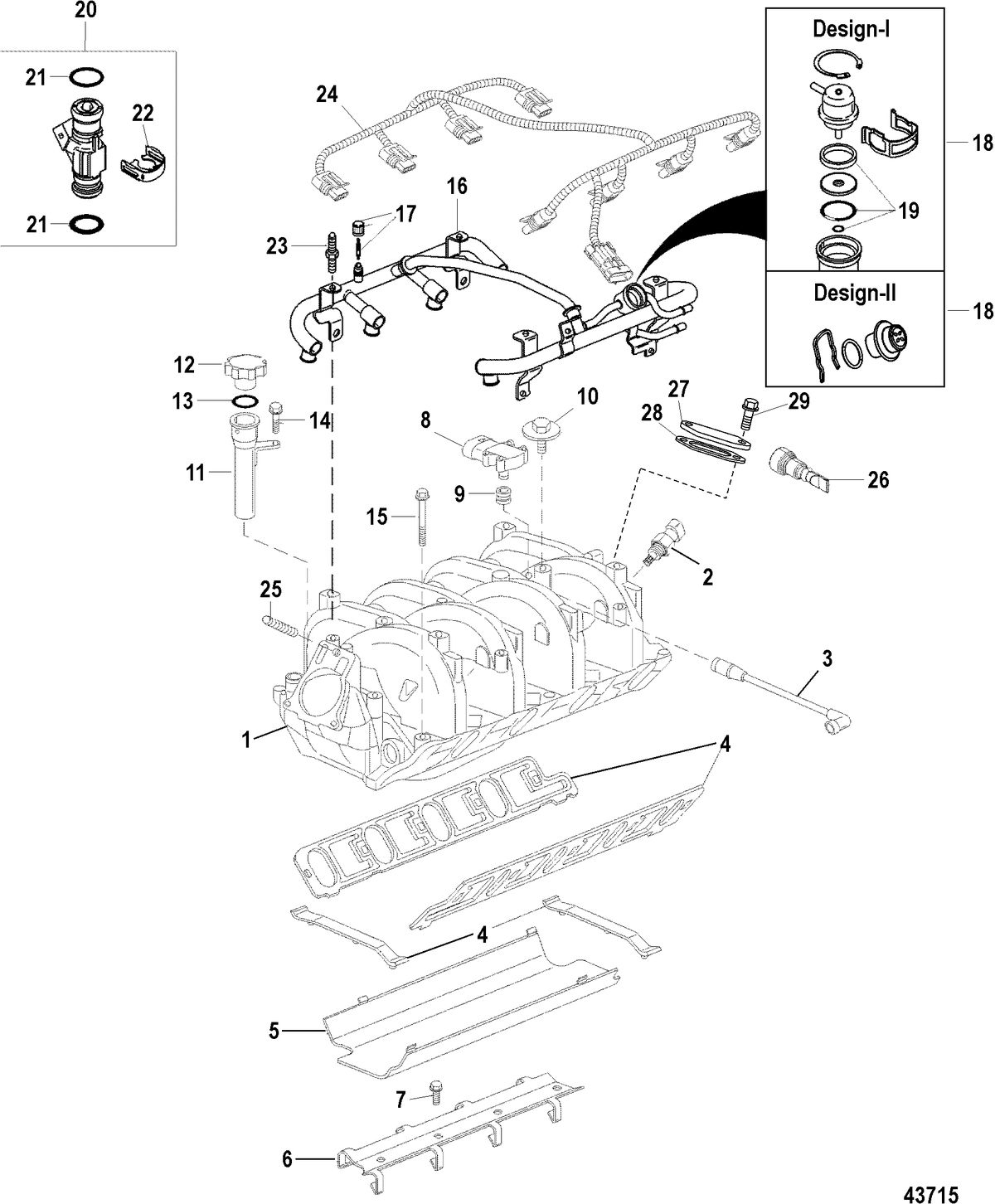 MERCRUISER 496 MAG STERNDRIVE Intake Manifold