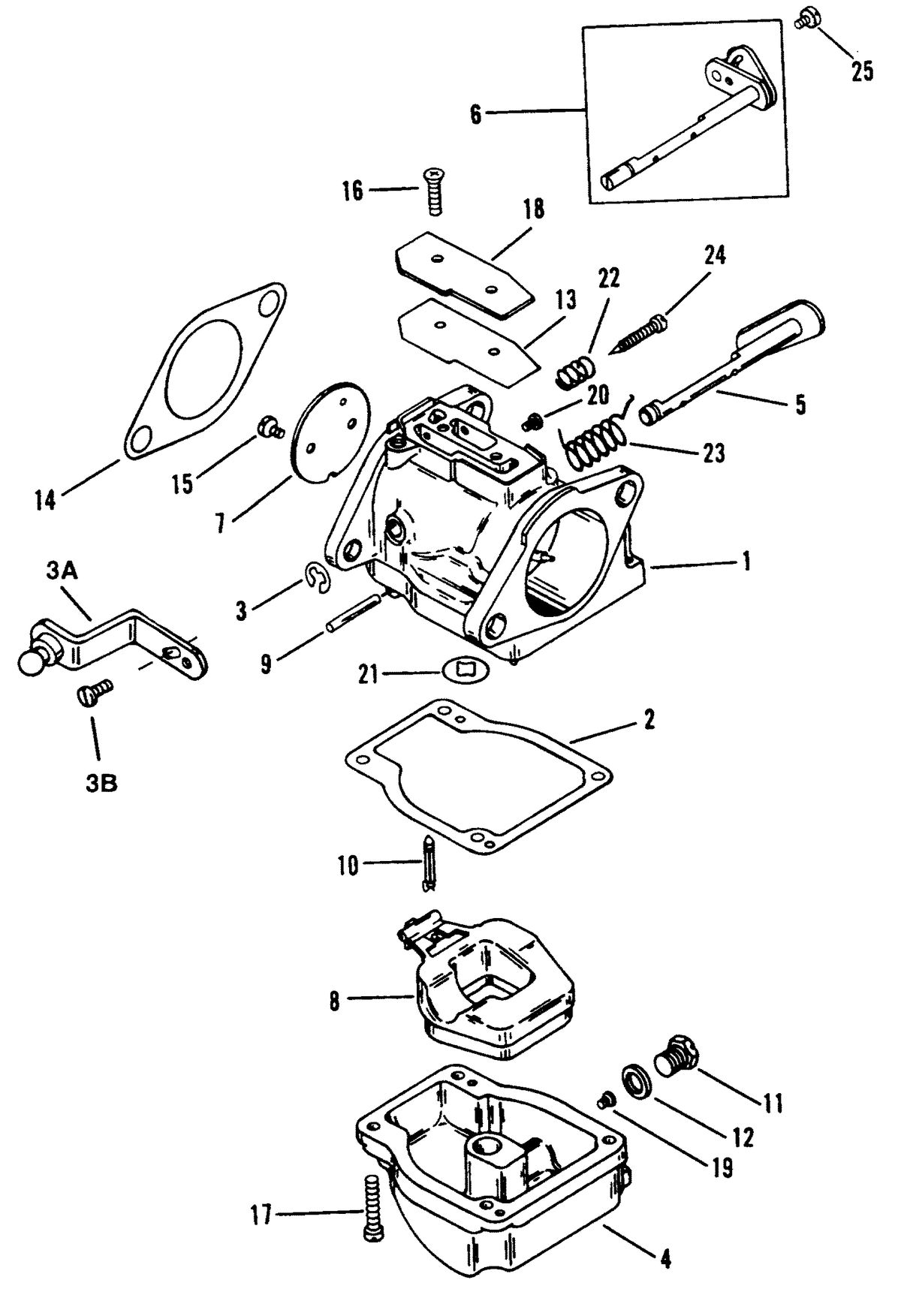 MERCURY/MARINER 50/55/60 HP JET 45 CARBURETOR (WME-26/27/28/28/43/44/45)