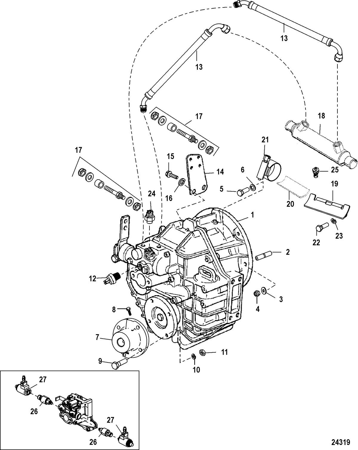 MERCRUISER 8.1L INBOARD Transmission and Related Parts(Hurth 630/800)