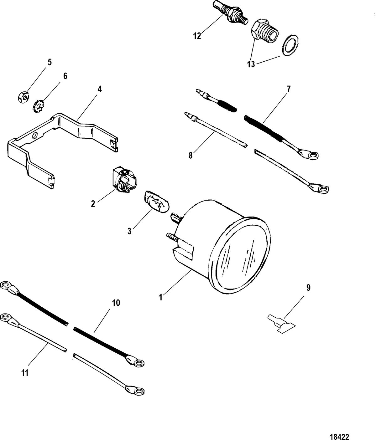 ACCESSORIES INSTRUMENTATION-GAUGES AND COMPONENTS Gauge and Mounting Hardware, Water Temperature (60-200 F)