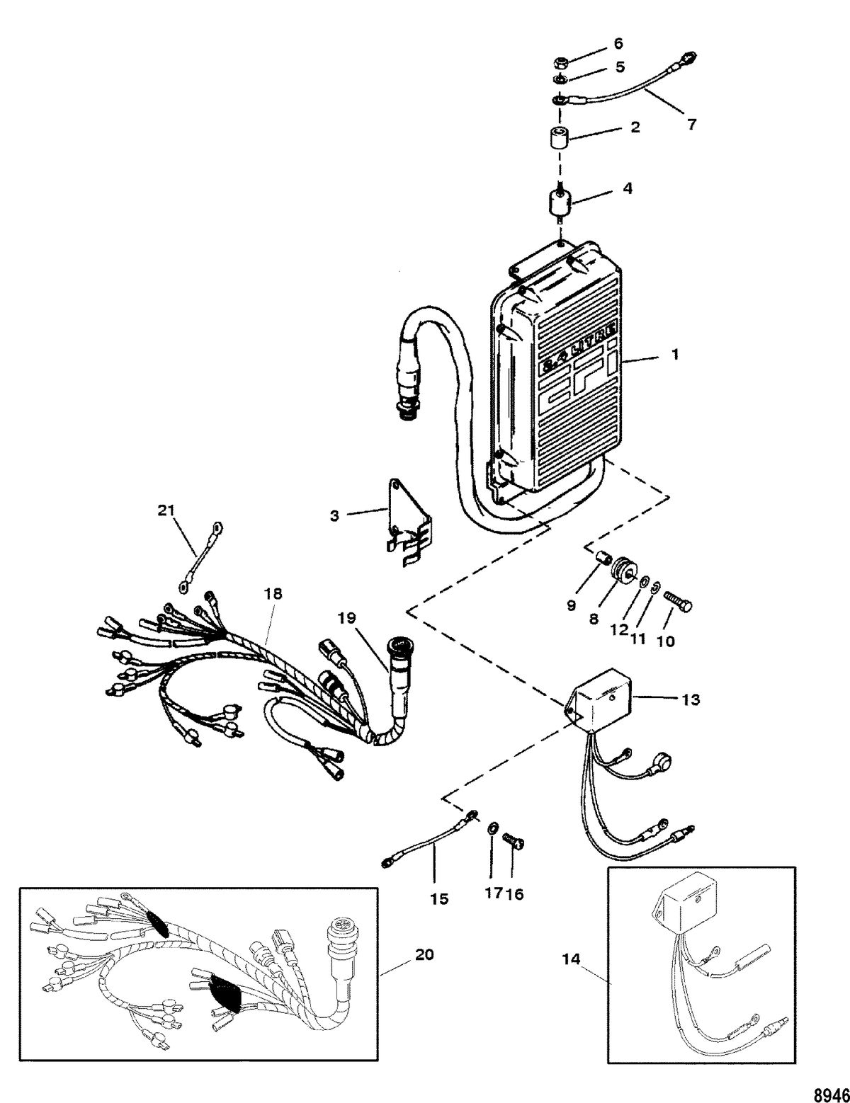 RACE OUTBOARD 150/200 PRO-MAX/SUPER MAGNUM (EFI) ECU Assembly