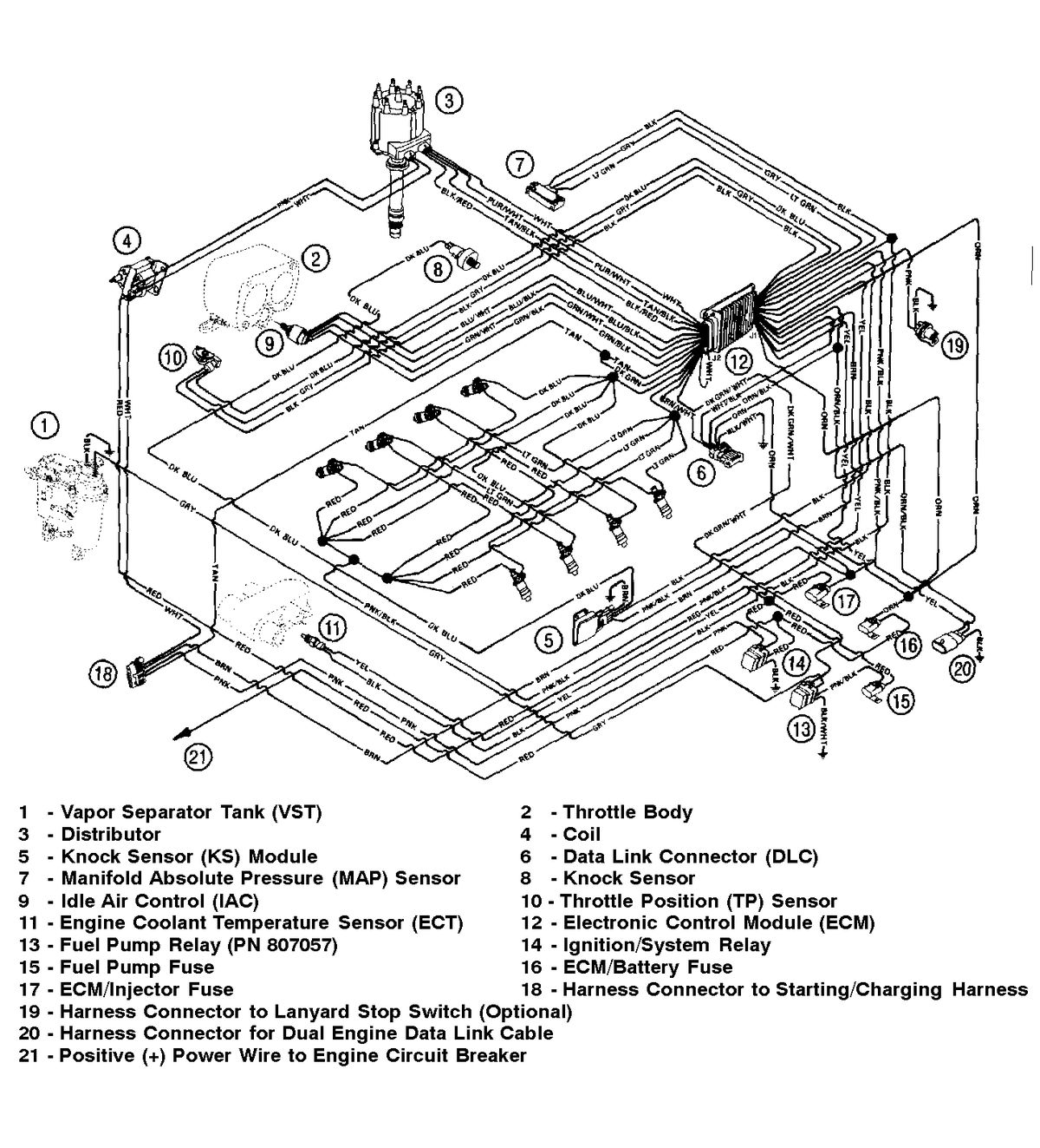 MERCRUISER 350 MAGNUM BRAVO (EFI-MP GEN+) WIRING HARNESS (EFI)