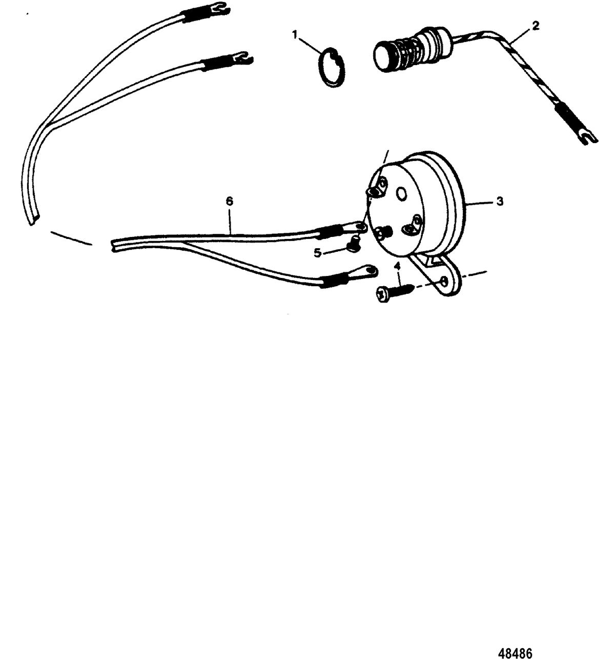 FORCE 35 HP B-MODELS (1988) FORCE Overheat Buzzer