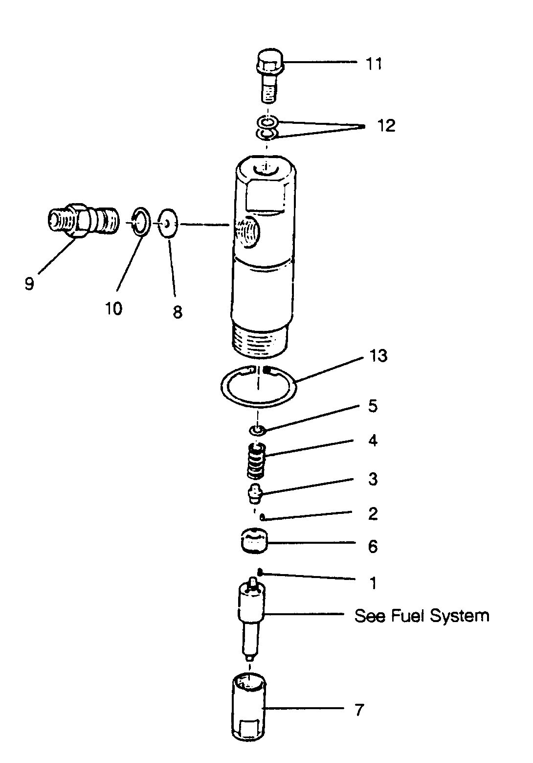 U.S. MARINE US MARINE W04CTI (210 H.P.) DIESEL INJECTOR NOZZLE (P/N 236201630)