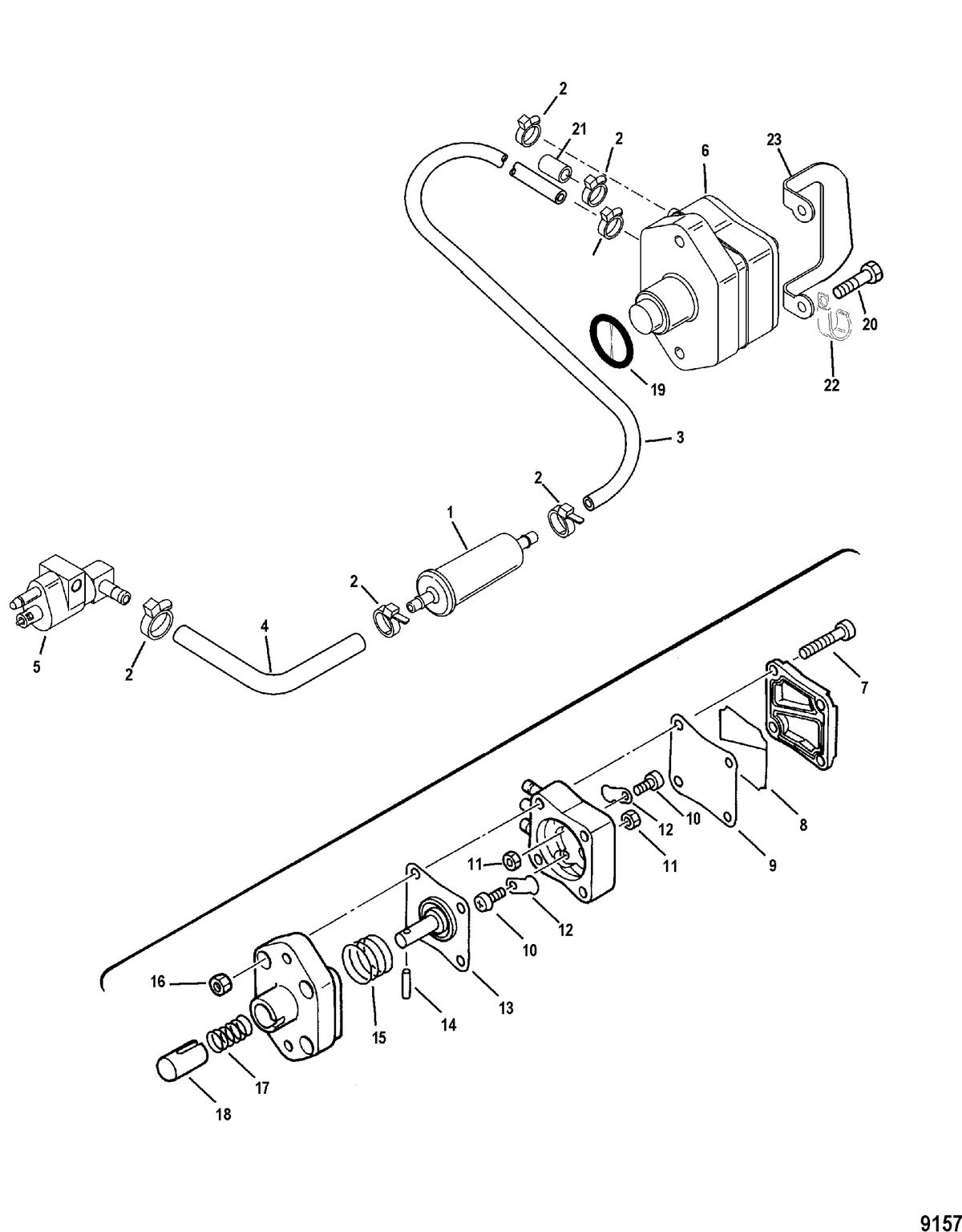 MERCURY/MARINER 30/40 CARB 4-STROKE (3 CYLINDER) Fuel Pump
