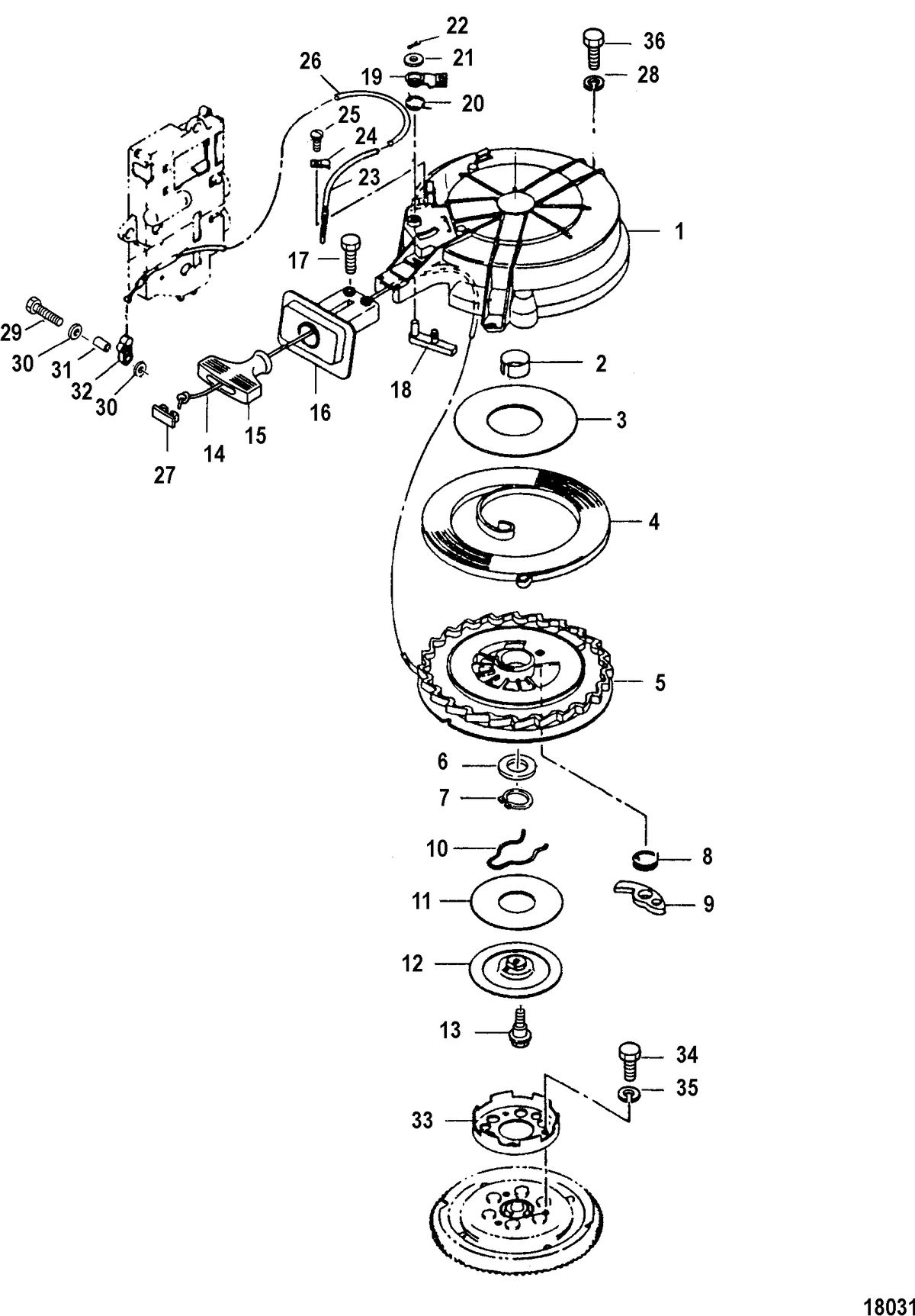 MERCURY/MARINER 40/40 LIGHTNING XR/50 Recoil Starter