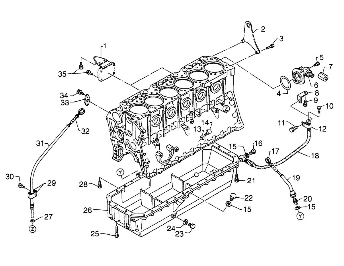 MERCRUISER HINO DIESEL 310 H.P. W06DTA-EAEB BLOCK COMPONENTS - CYLINDER