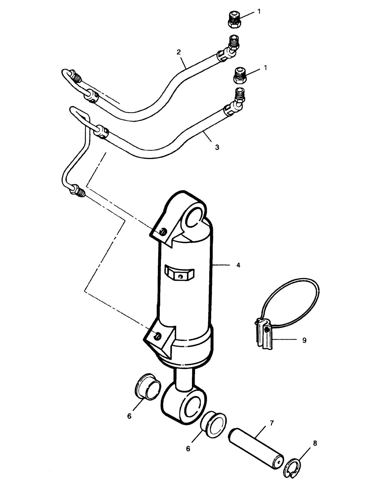 FORCE FORCE 120 H.P. "L" - DRIVE "B" MODELS TRIM CYLINDER