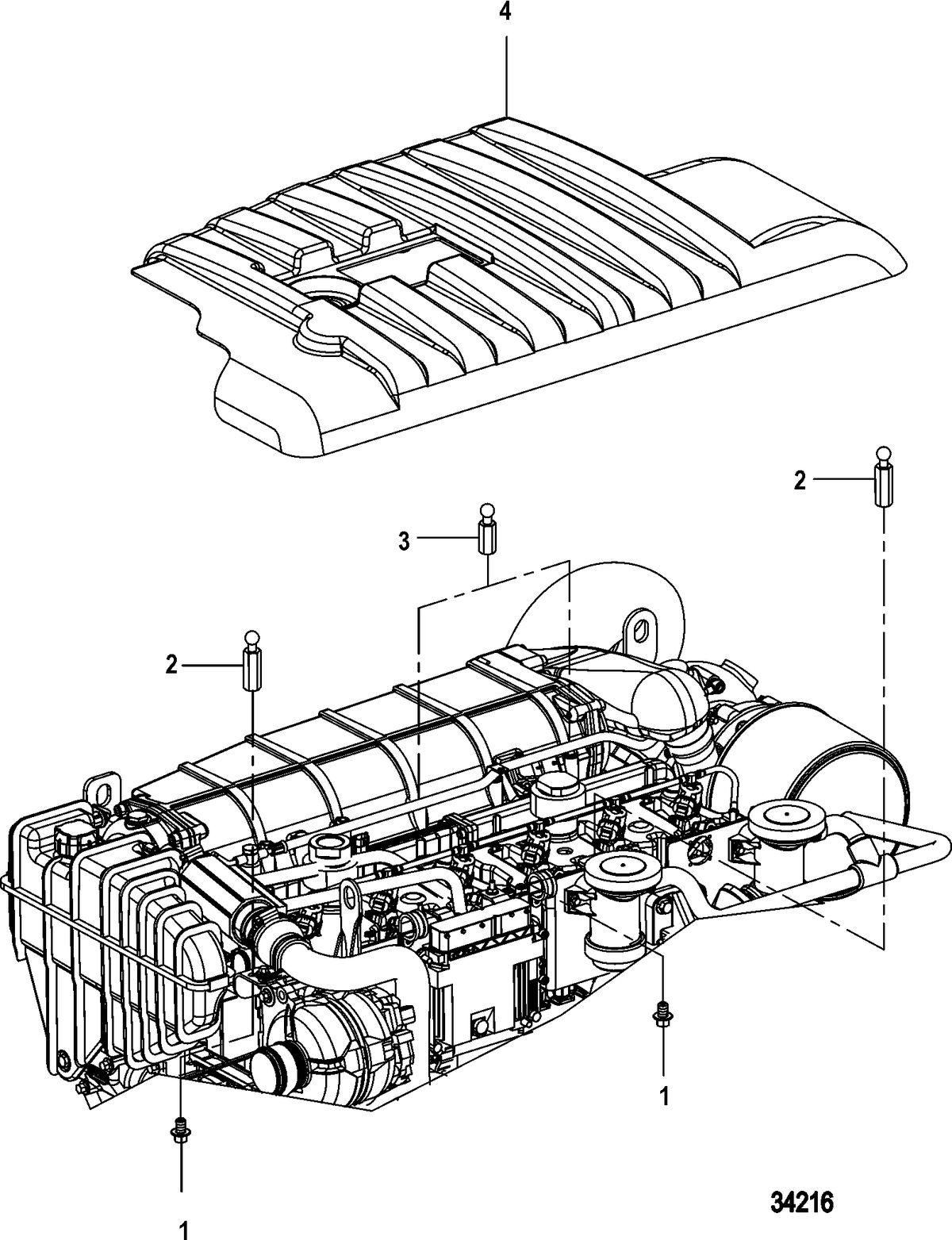 MERCRUISER CUMMINS/MERCRUISER DIESEL QSD-4.2L Engine Cover