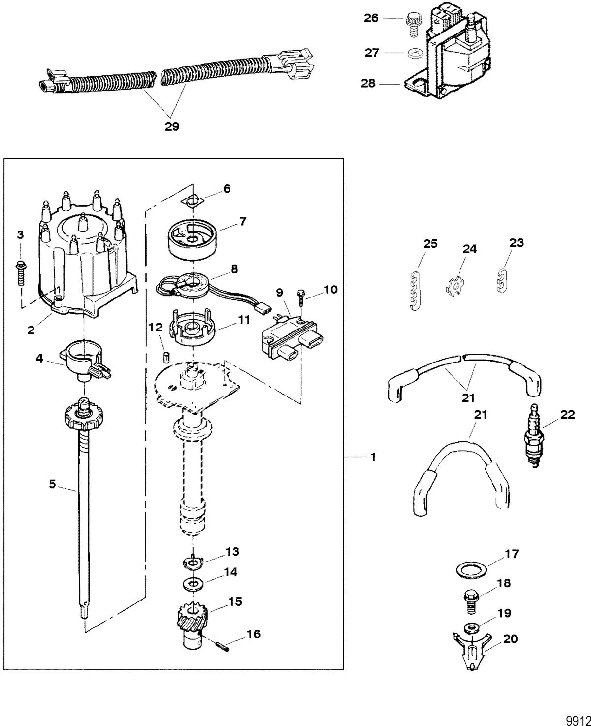 RACE STERNDRIVE 500 EFI Distributor And Ignition Components