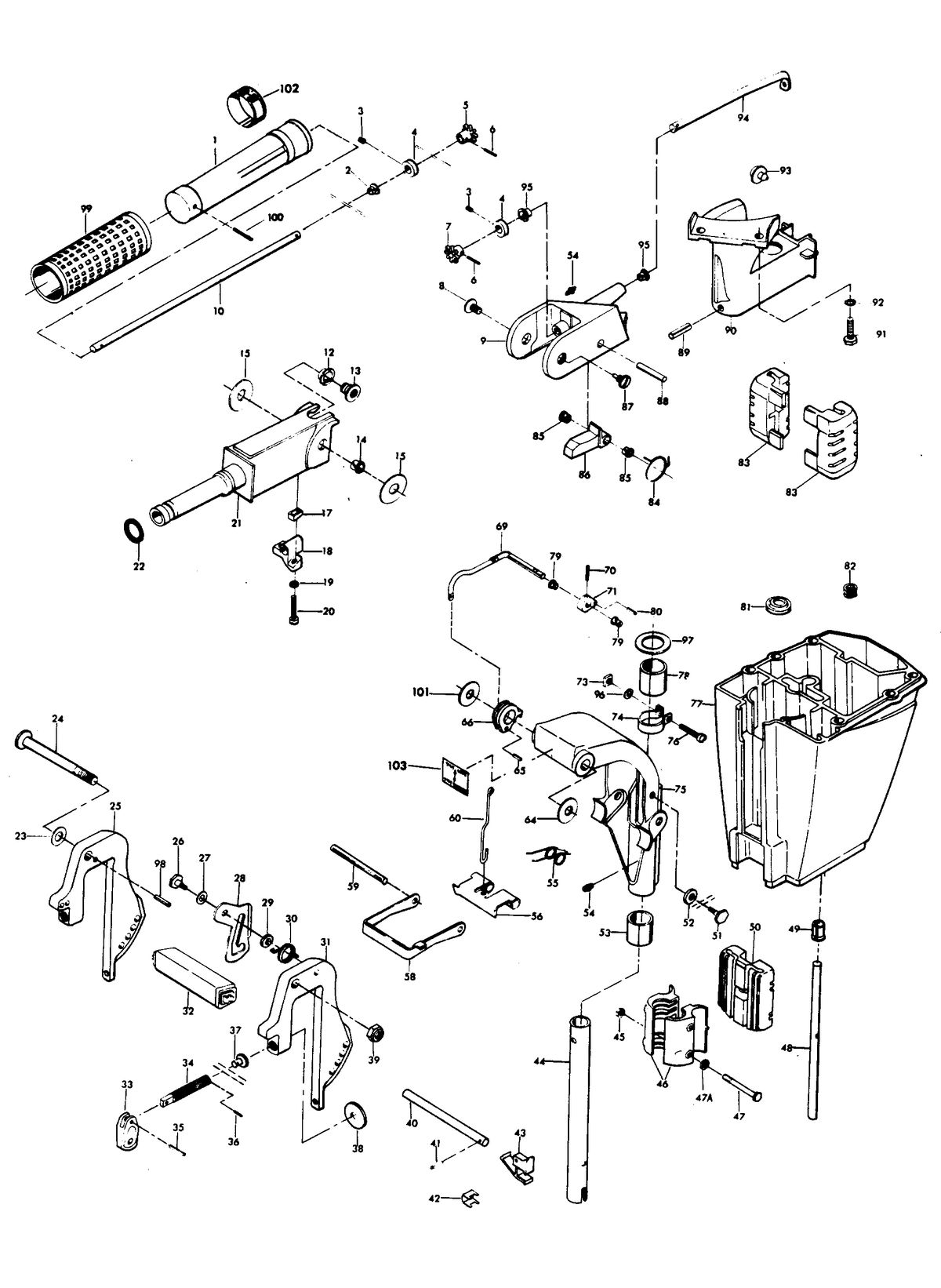CHRYSLER 10 H.P. MOTOR LEG
