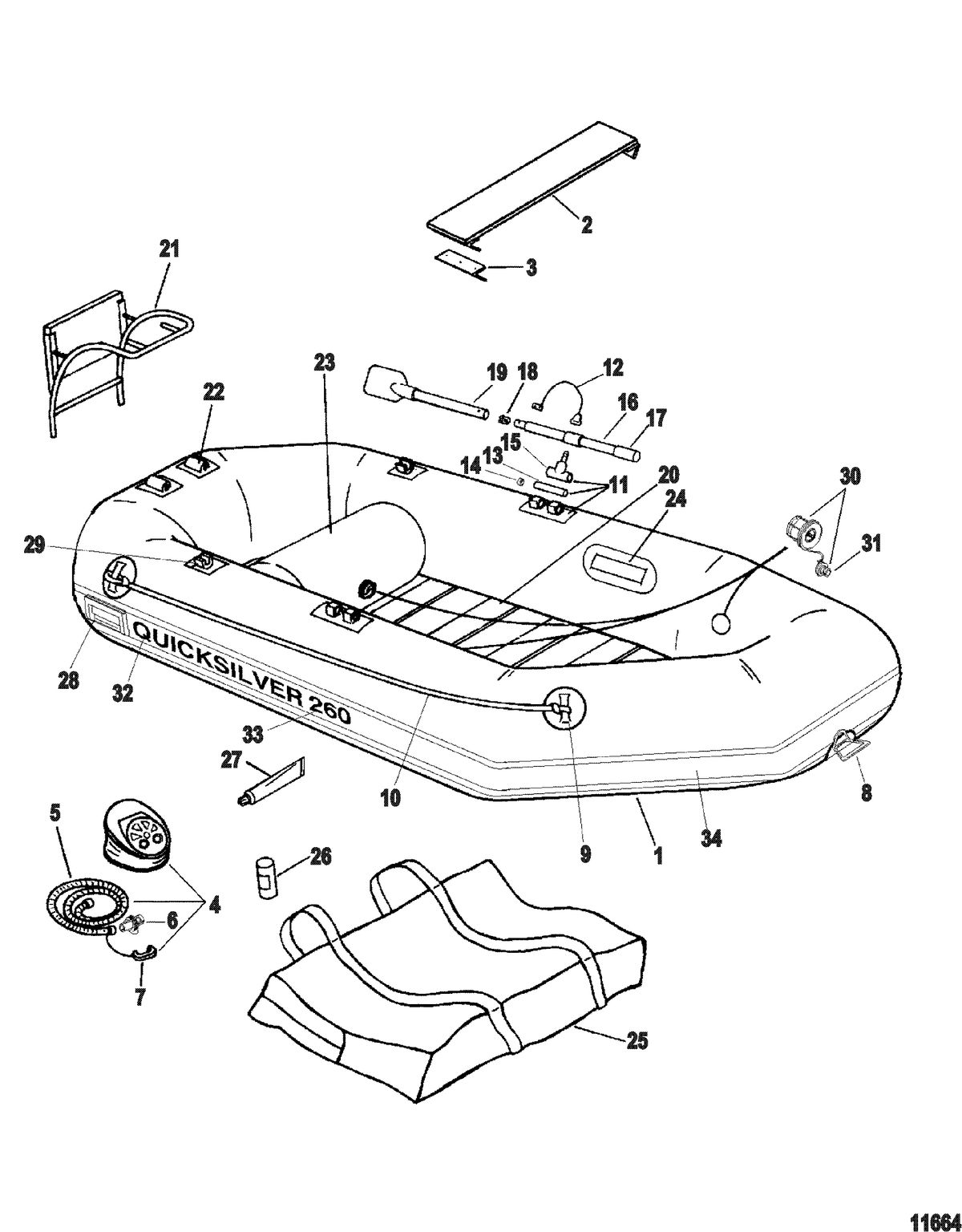 INFLATABLES QUICKSILVER PVC SOFT BOTTOM Quicksilver Inflatables(260ST)