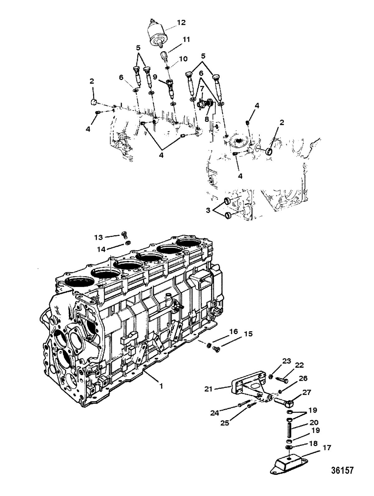 MERCRUISER D3.6L BRAVO DIESEL ENGINE/CYLINDER BLOCK