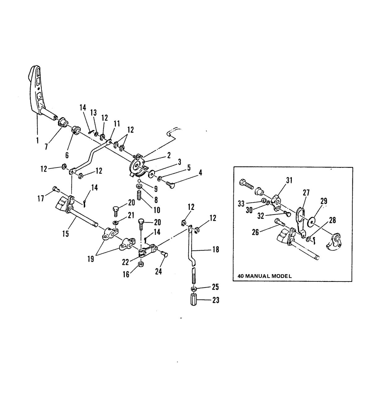 MARINER 40 HP MARINER GEAR SHIFT LINKAGE