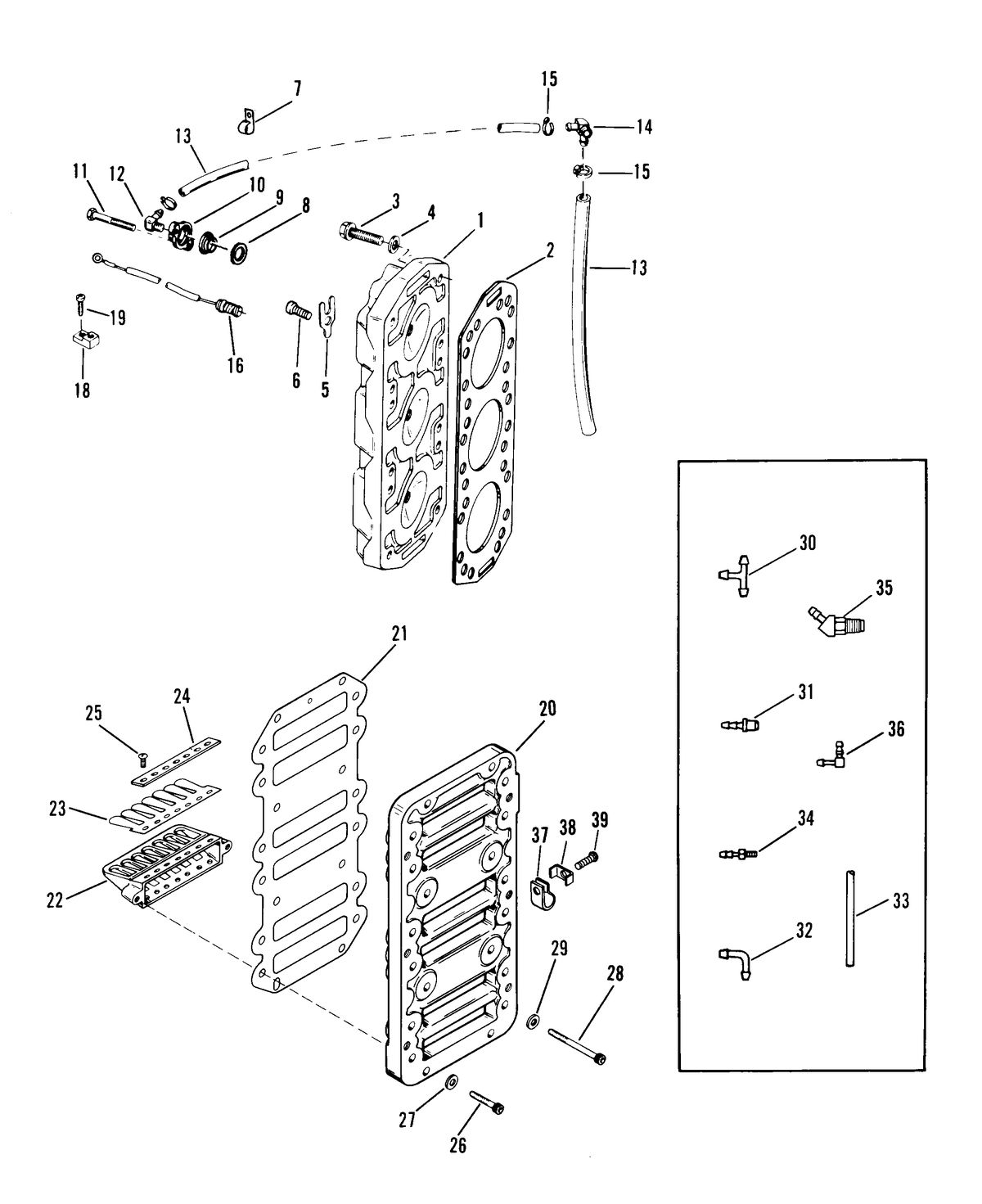 RACE OUTBOARD MOD - VP (EFI) REED BLOCK AND CYLINDER HEAD