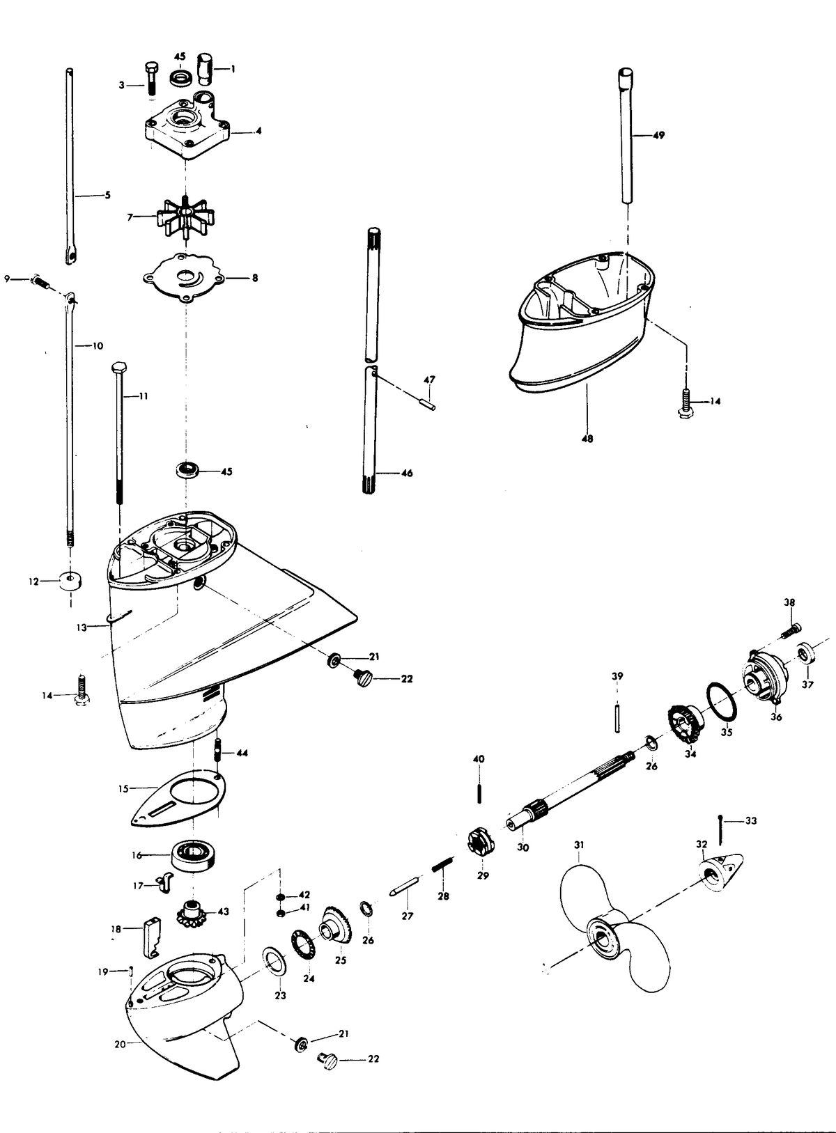 CHRYSLER 10 H.P. GEAR HOUSING