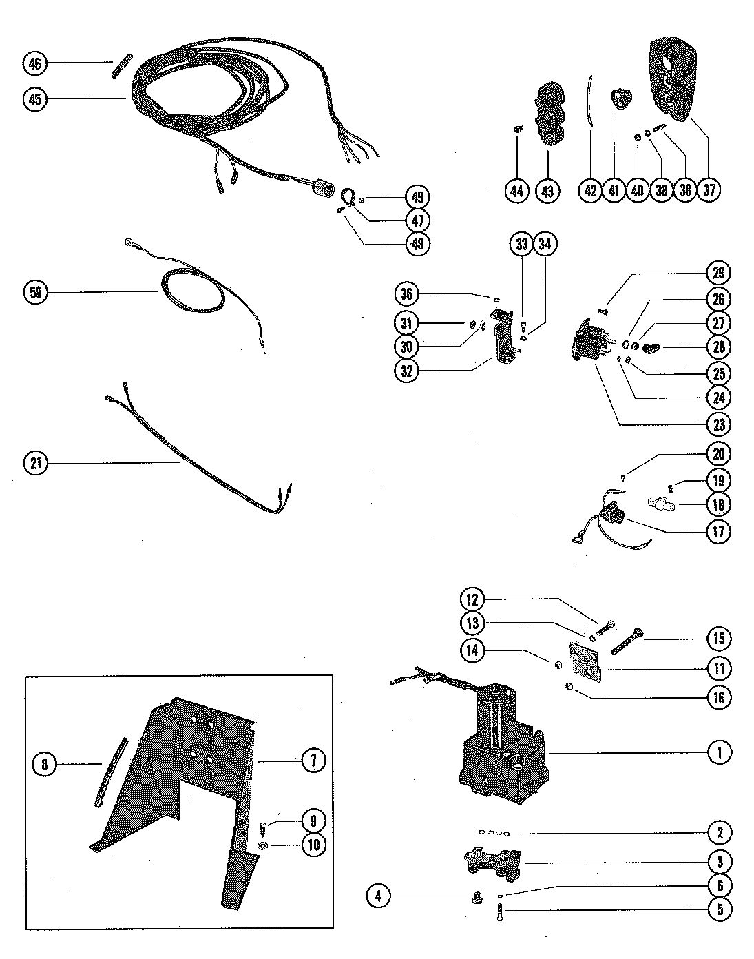 MERCRUISER 898 (1.50 RATIO) 1228 (1.50 RATIO) 1250 (1.32 RATIO) HYDRAULIC PUMP AND TRIM INDICATOR CONTROL PANEL