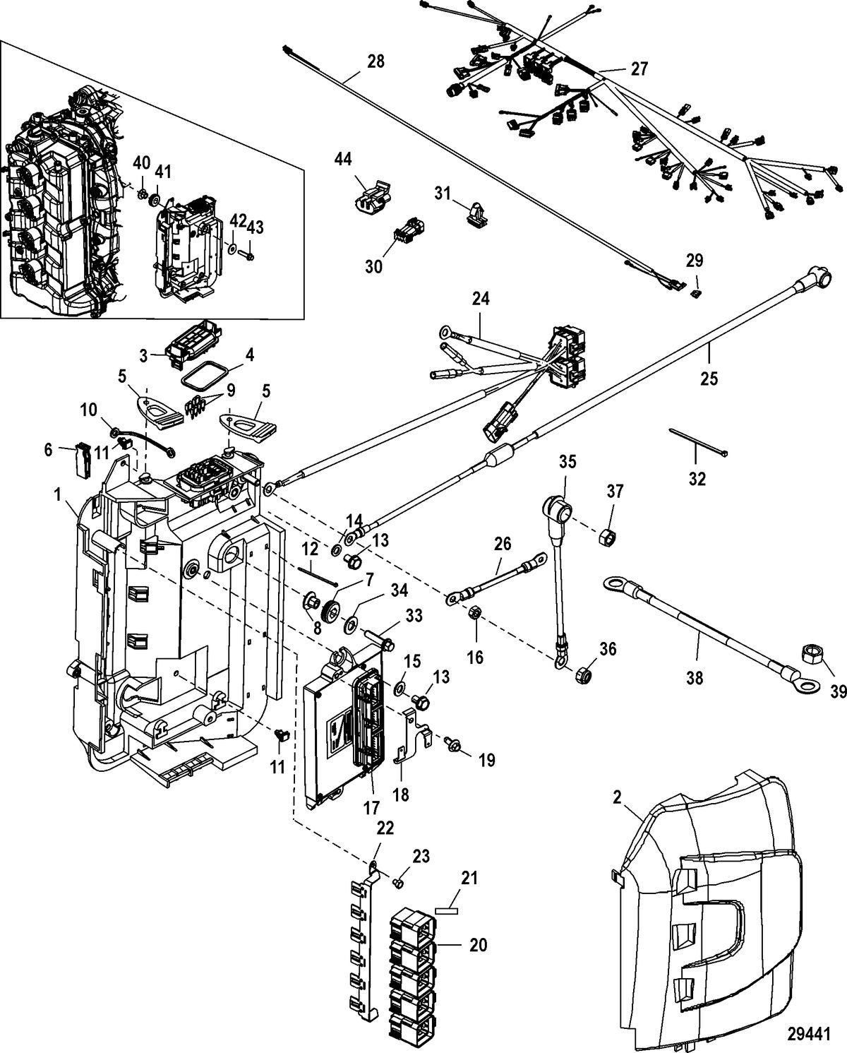 MERCURY/MARINER 135/150/175/200 4-STROKE Electrical Box Components