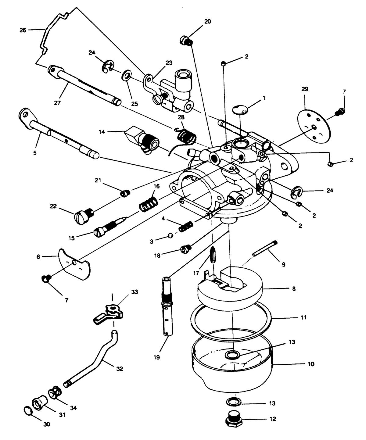 SEARS GAMEFISHER 15 H.P. CARBURETOR