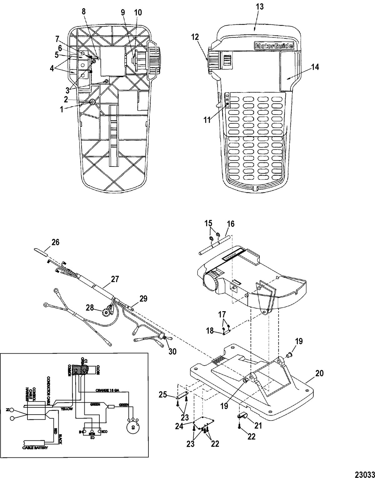 TROLLING MOTOR MOTORGUIDE BRUTE SERIES Foot Pedal Assembly(M899723T)