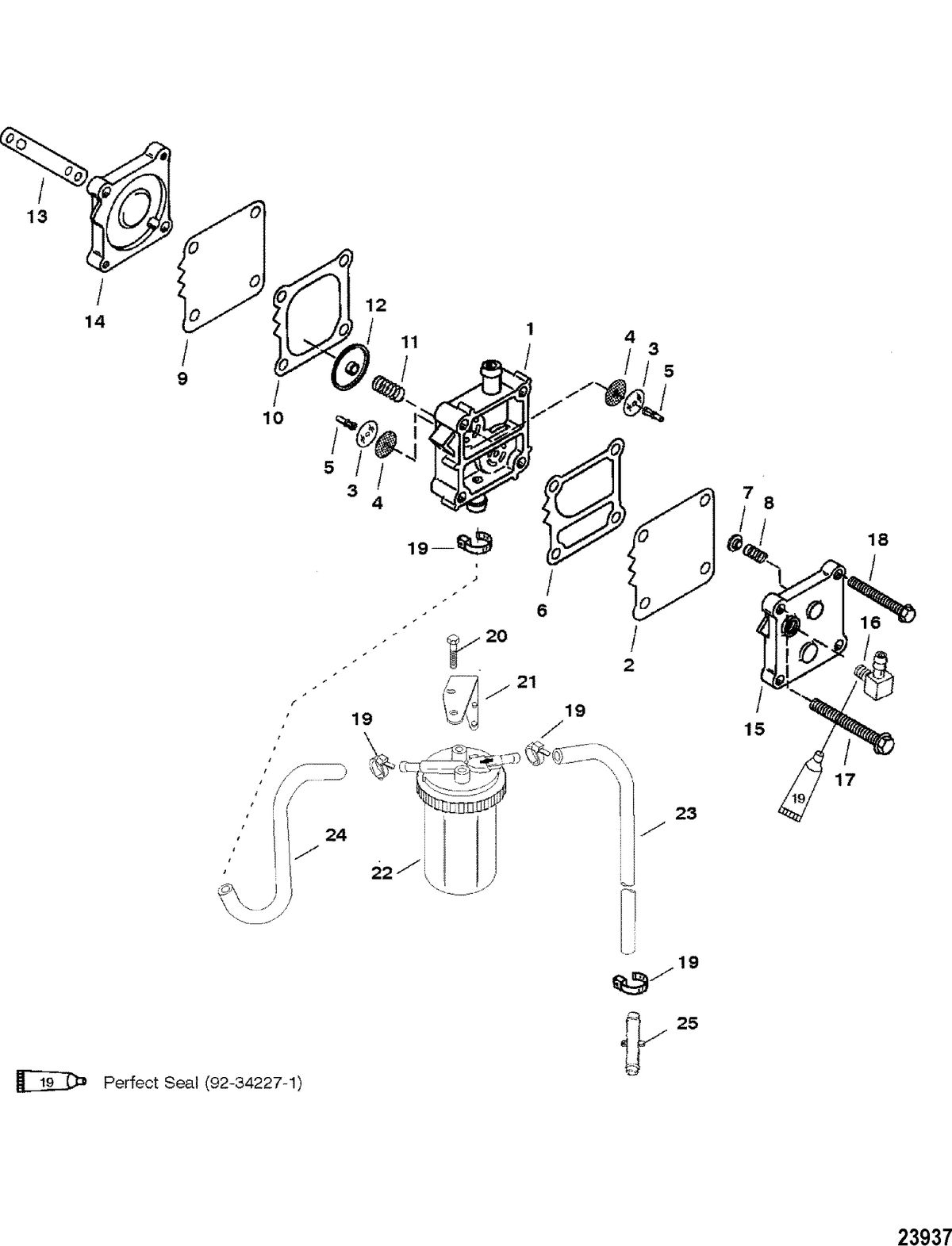 MERCURY/MARINER 225 AND 225 SEAPRO/MARATHON (3.0L CARB) FUEL PUMP
