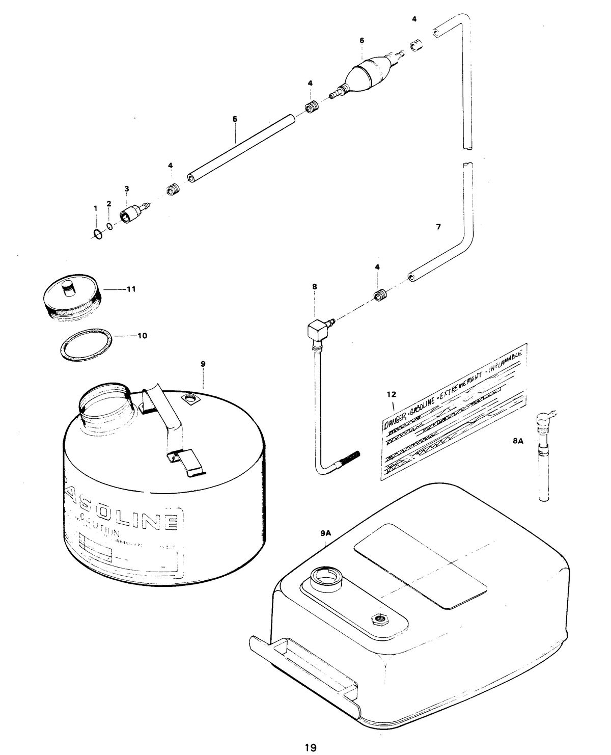 CHRYSLER 6 HP SPECIAL FUEL TANK AND LINE