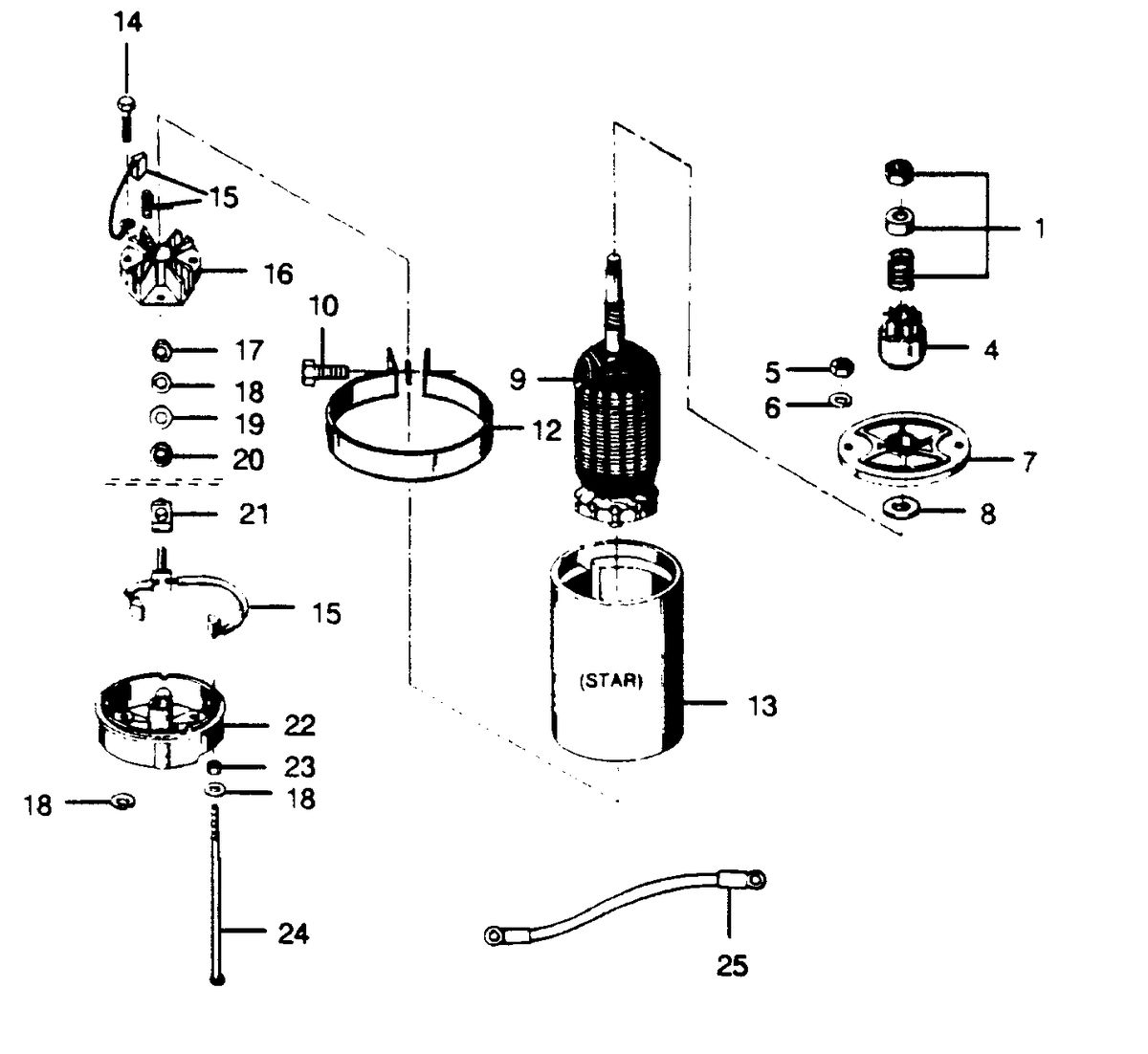 FORCE FORCE 1990 35 H.P. "A" MODELS ELECTRIC STARTER