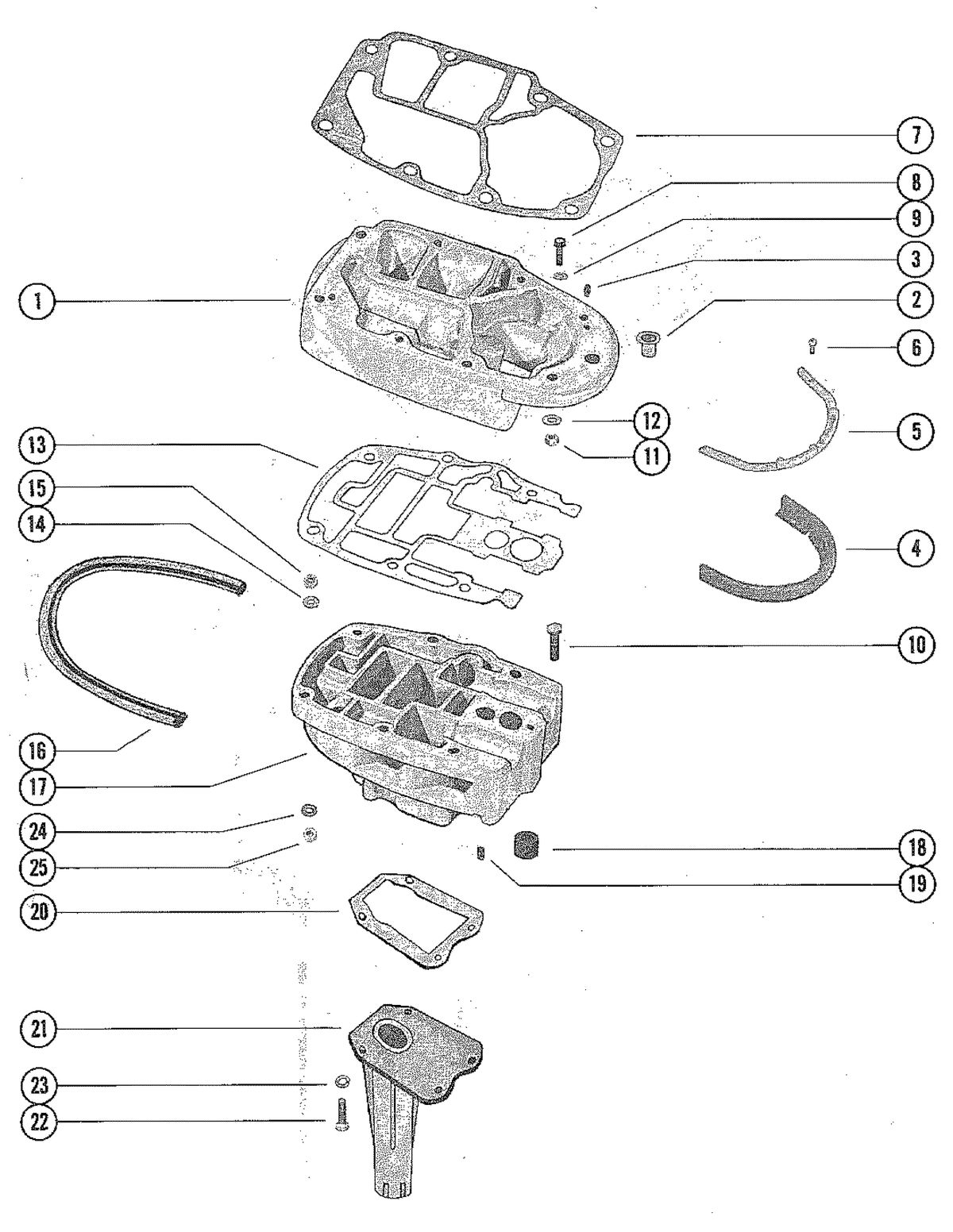 MERCURY MERC 850 (4 CYLINDER) EXHAUST EXTENSION PLATE