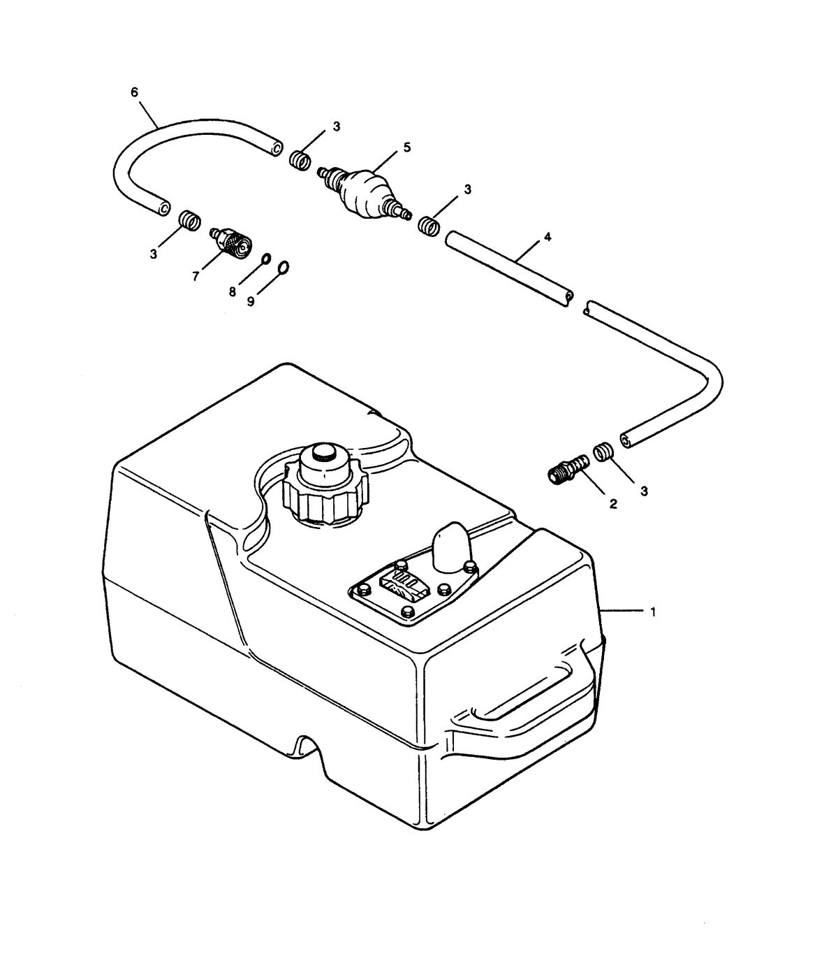 SEARS SEARS 5 H.P. FUEL TANK & LINE