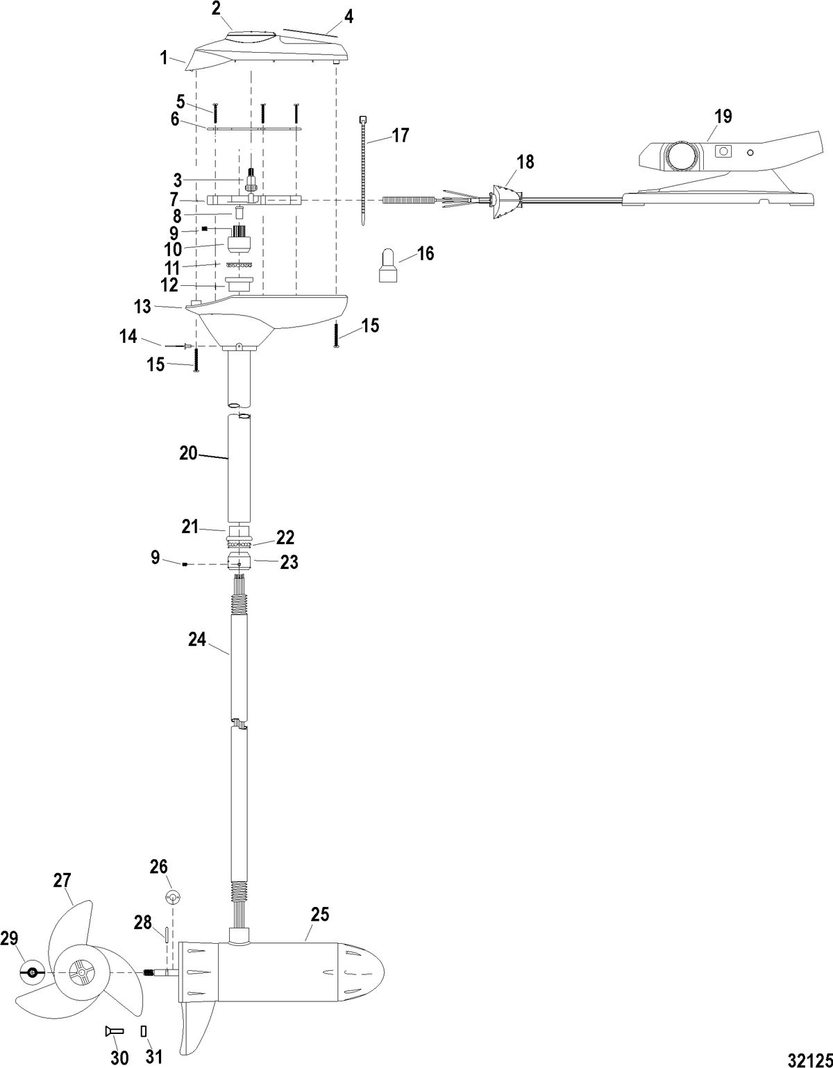 TROLLING MOTOR MOTORGUIDE BRUTE SERIES Complete Trolling Motor(Brute 70 Digital) (24 Volt)