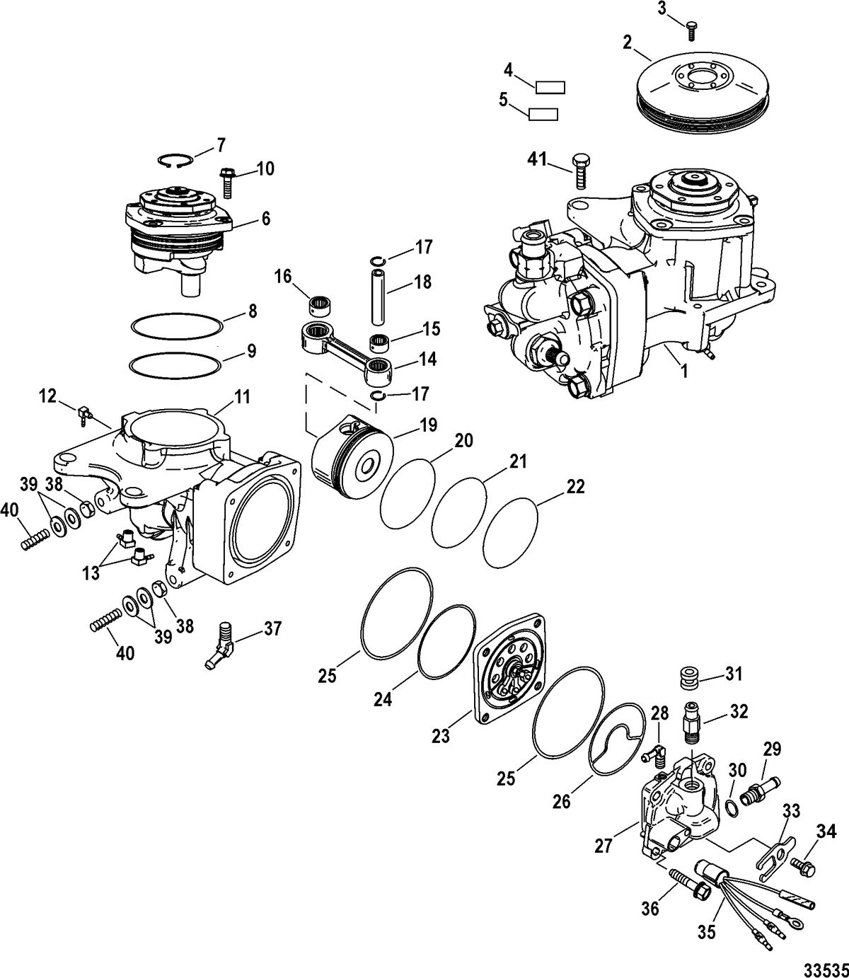 SPORTJET 200 DFI JET DRIVE Air Compressor Components(Design III)