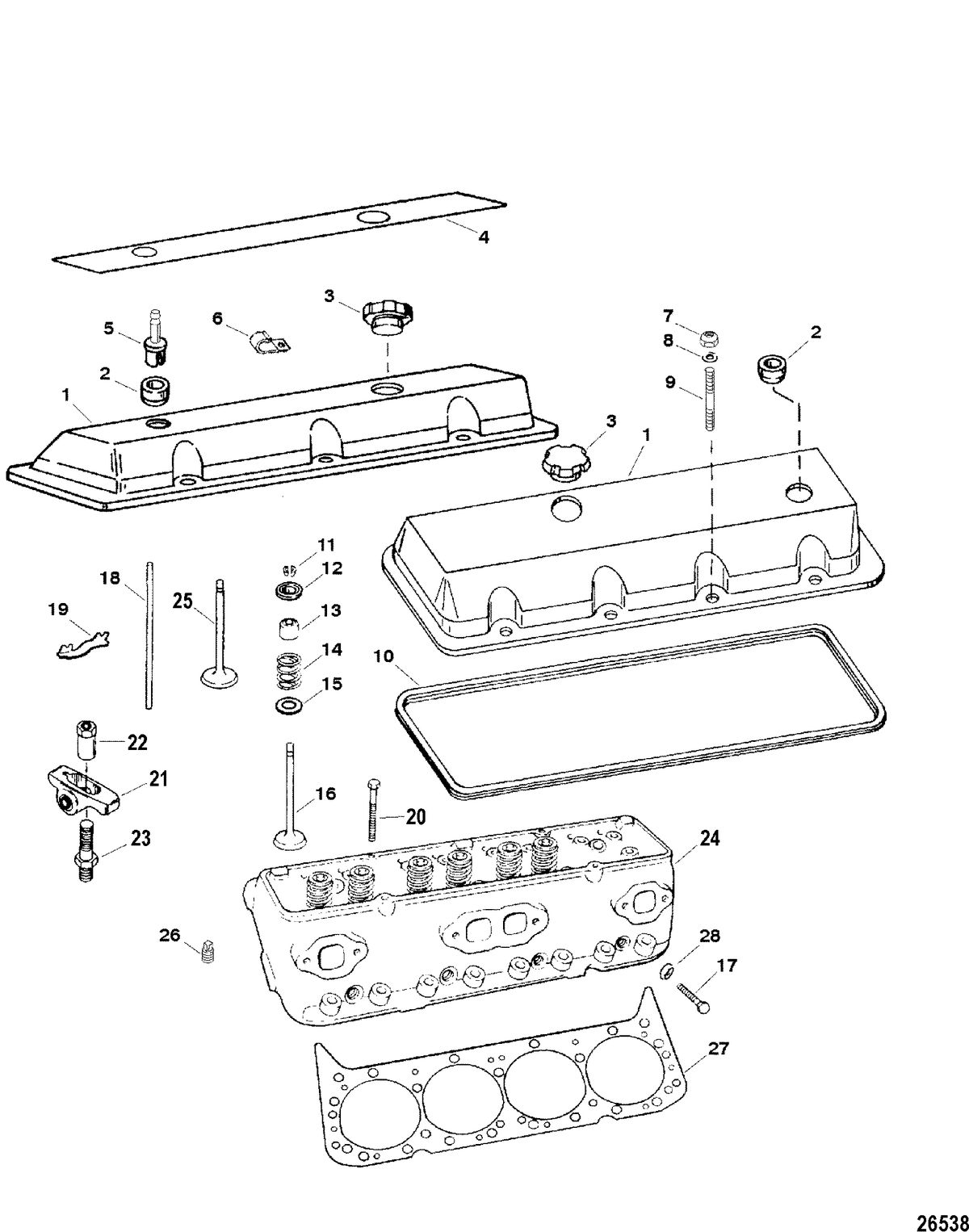 RACE STERNDRIVE 500 BULLDOG Cylinder Head And Rocker Cover