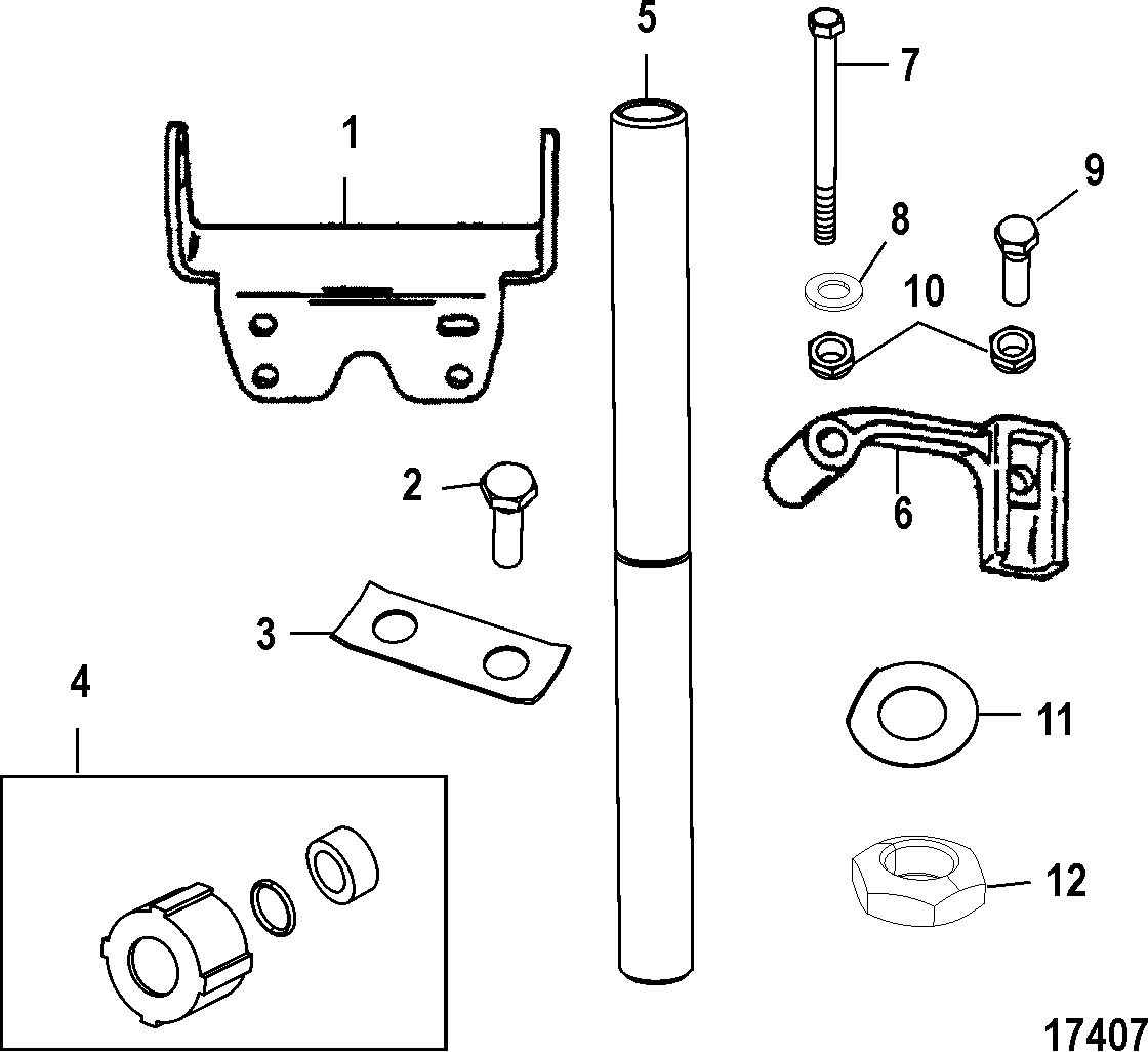 ACCESSORIES STEERING SYSTEMS AND COMPONENTS Attaching Kit-Power steering(17443A1)