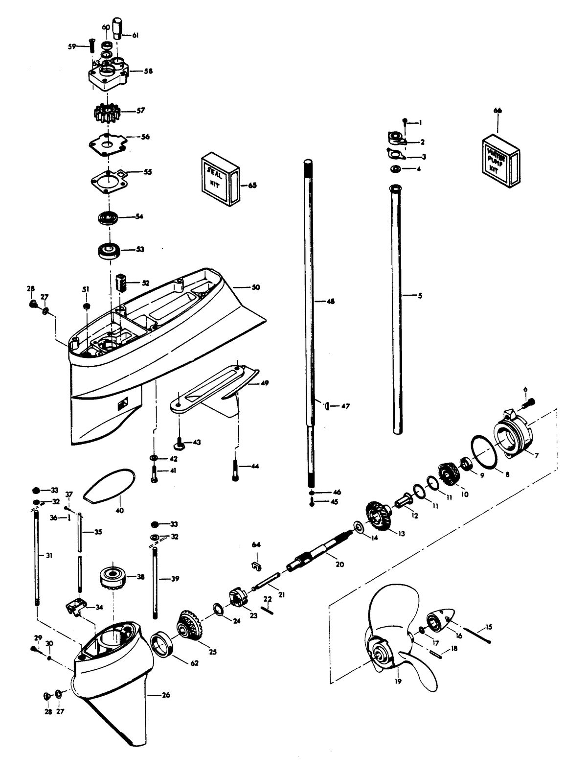 CHRYSLER 55 H.P. GEAR HOUSING
