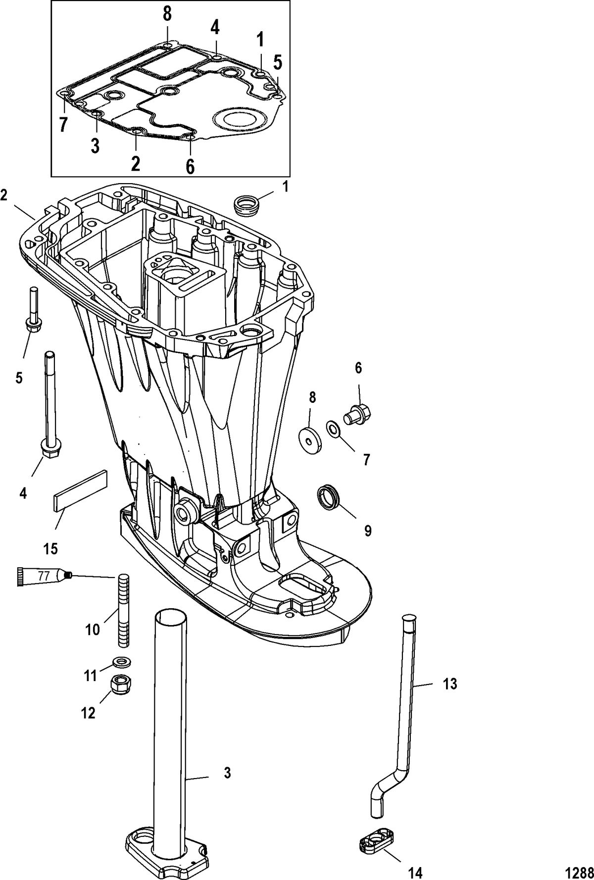 MERCURY 25 (4- STROKE) Driveshaft Housing