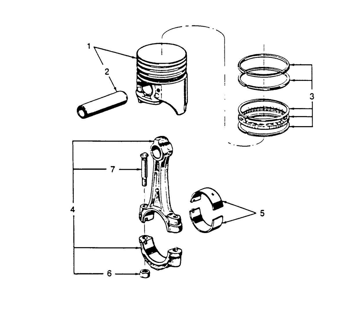 U.S. MARINE US MARINE 351 INBOARDS PISTON AND CONNECTING ROD