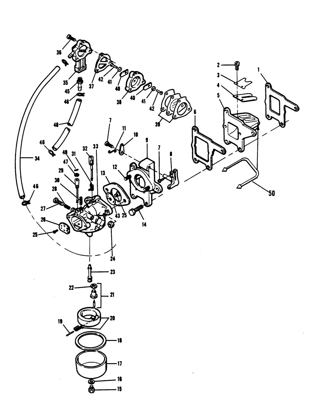 CHRYSLER 8 H.P. FUEL SYSTEM