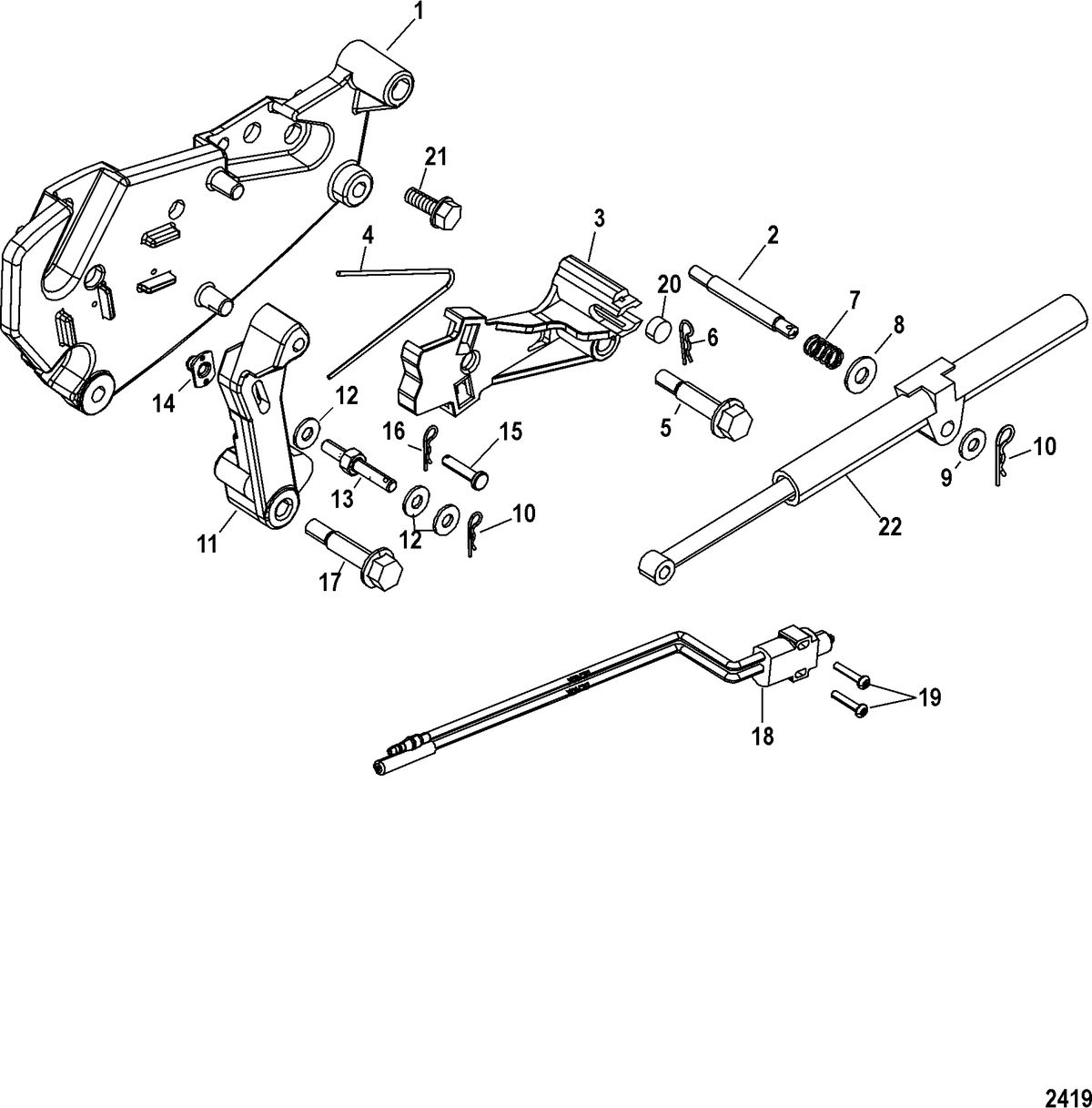 MERCRUISER 3.0L TKS ALPHA PLUS SERIES Shift Bracket