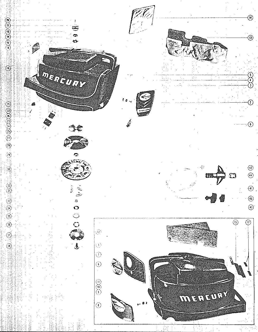 MARK MARK 10, 10A, 15A, 28, 28A TOP COWL AND STARTER ASSEMBLY