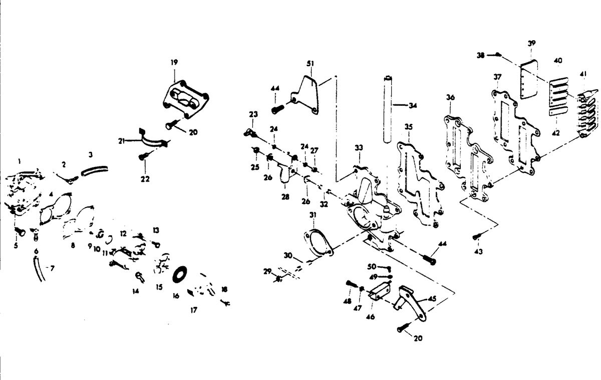 CHRYSLER 105 H.P. CHARGER FUEL PUMP AND REED PLATE