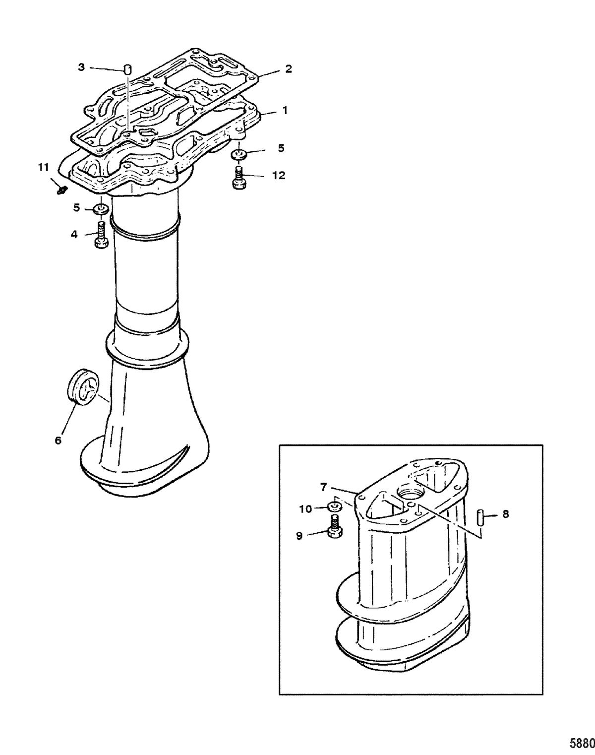 MARINER 8HP KEROSENE DRIVESHAFT HOUSING