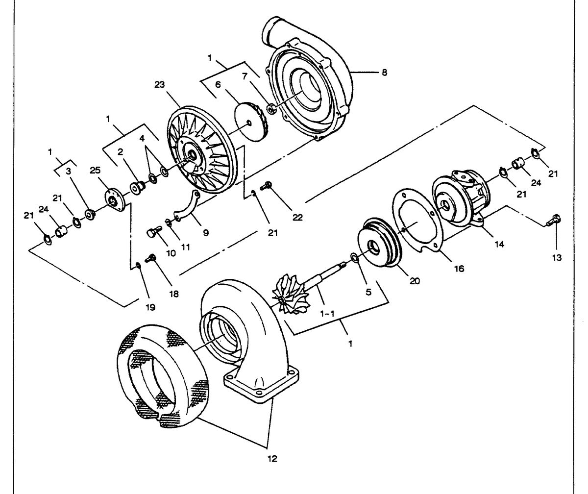 U.S. MARINE US MARINE EH 700TI DIESEL TURBOCHARGER FIGURE 1-E7