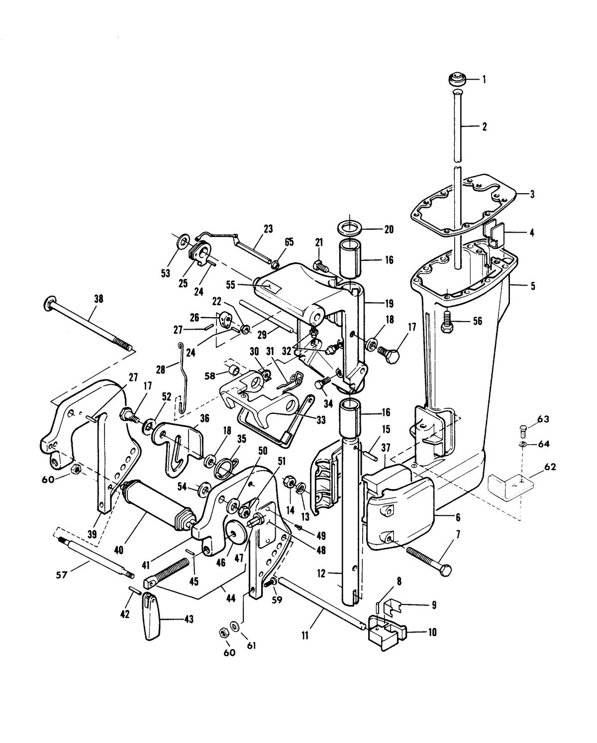 CHRYSLER 6 H.P. SAILOR (PRE-RIGGED) MOTOR LEG