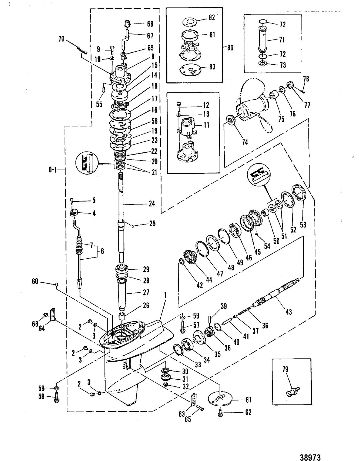 MARINER 30 HP GEARHOUSING