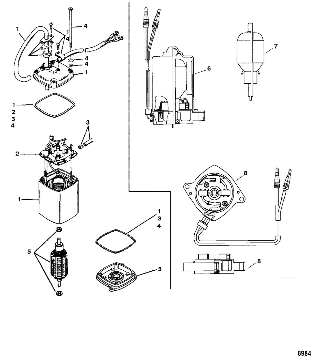 MERCURY/MARINER 135/150/175/200/XR6/MAGNUM III POWER TRIM MOTOR