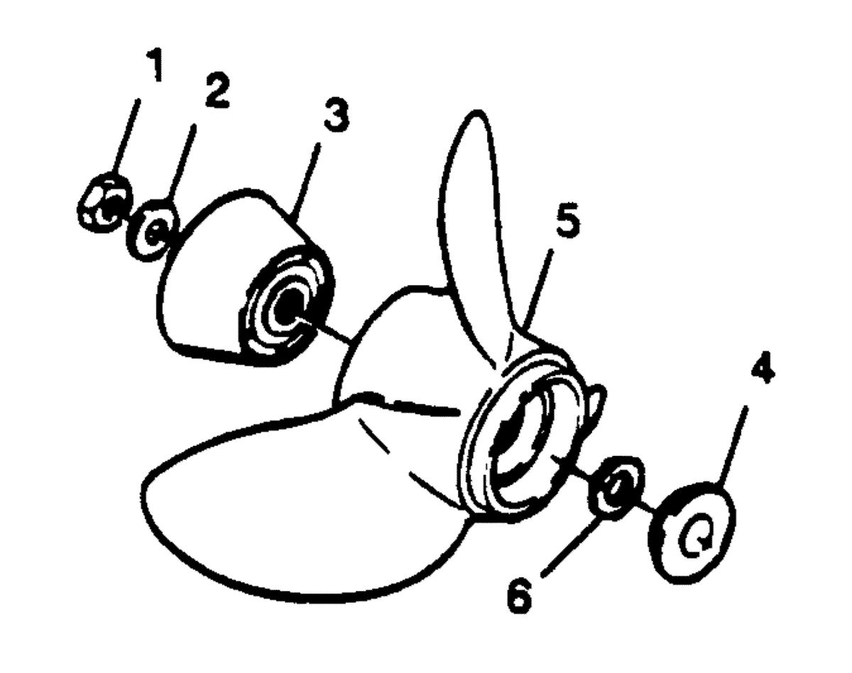 FORCE FORCE 1989 125 HP"E" MODELS STRAIGHT HUB PROPS