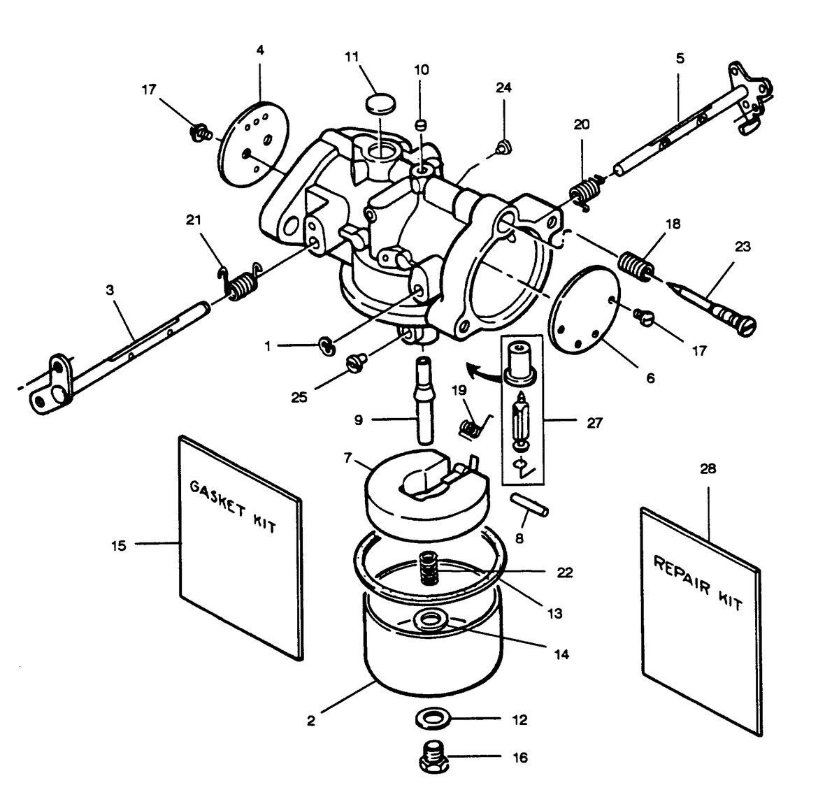 FORCE FORCE 1989 85 H.P. "C" MODELS CARBURETOR