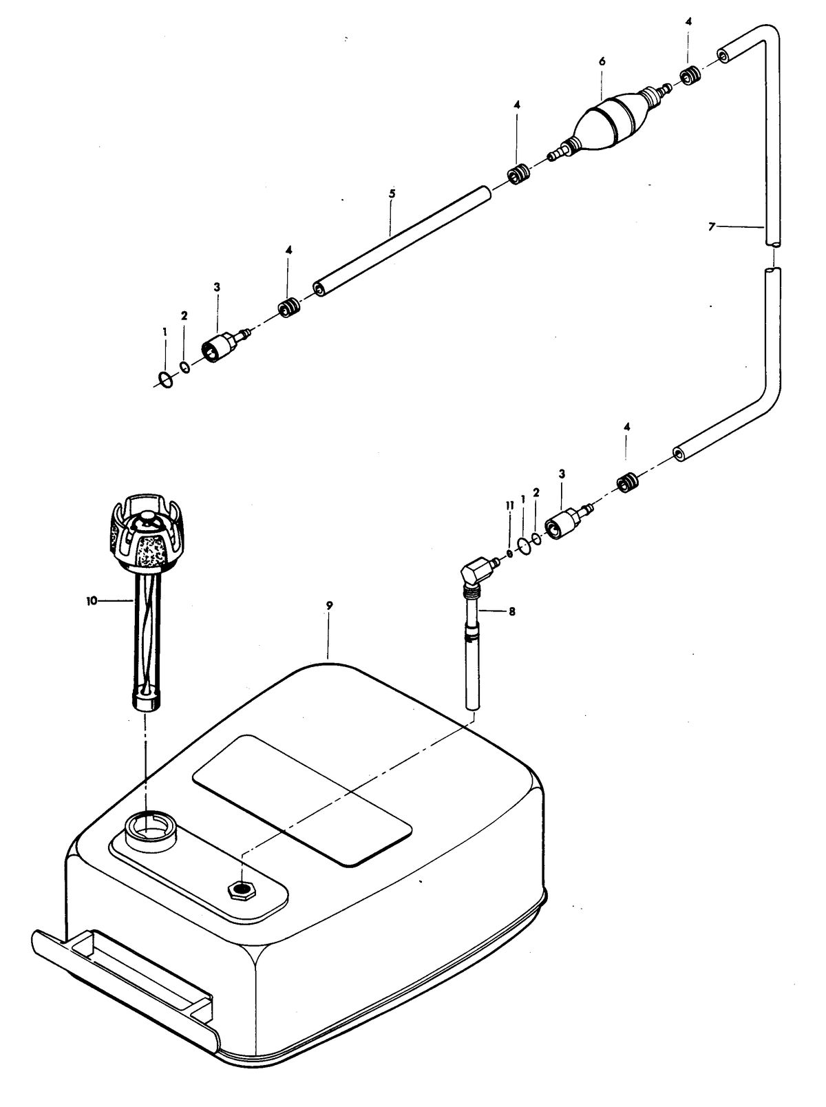 CHRYSLER 35 H.P. FUEL TANK AND LINE