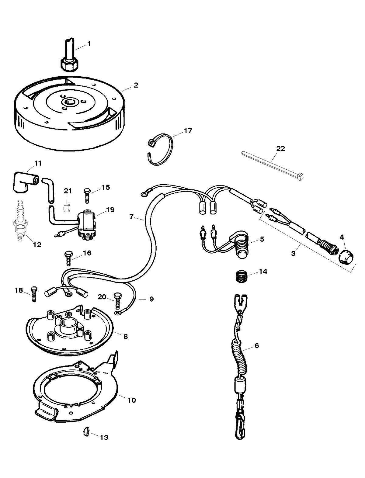 SEARS SEARS 15 H.P (OB MOTOR) W/6.6 GAL. REMOTE TANK IGNITION SYSTEM